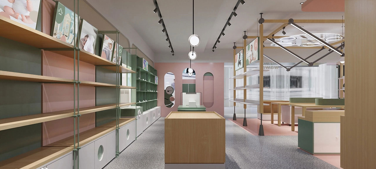 185平米驻马店母婴店装修设计效果图