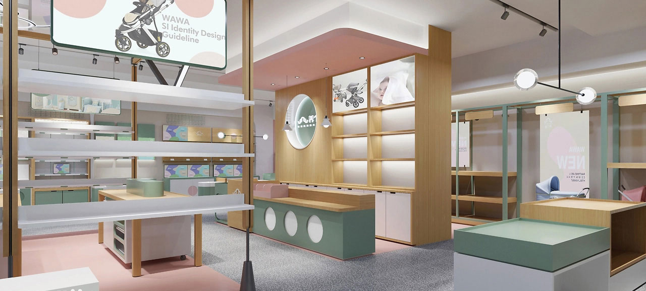 185平米驻马店母婴店装修设计效果图