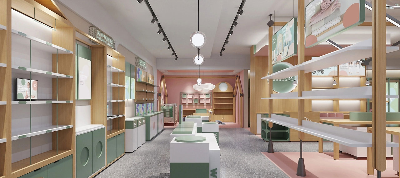 185平米驻马店母婴店装修设计效果图