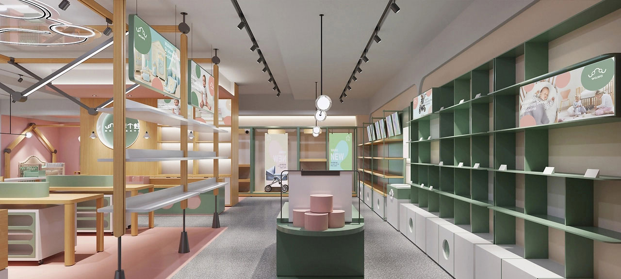185平米驻马店母婴店装修设计效果图