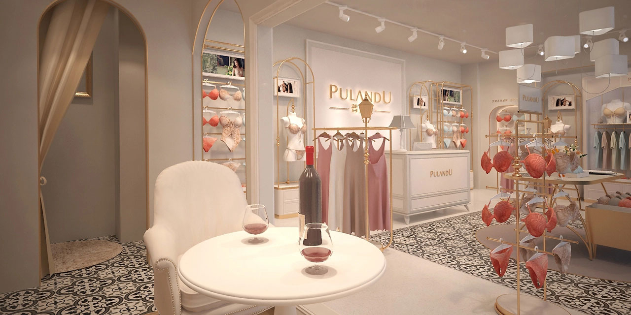 55平米驻马店内衣店装修设计效果图