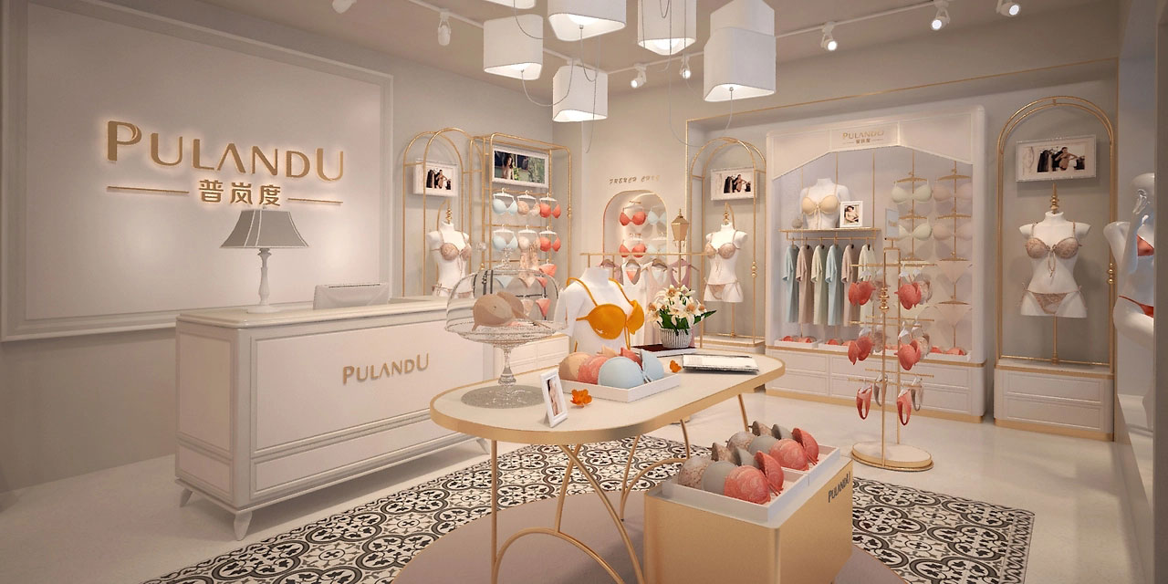 55平米驻马店内衣店装修设计效果图