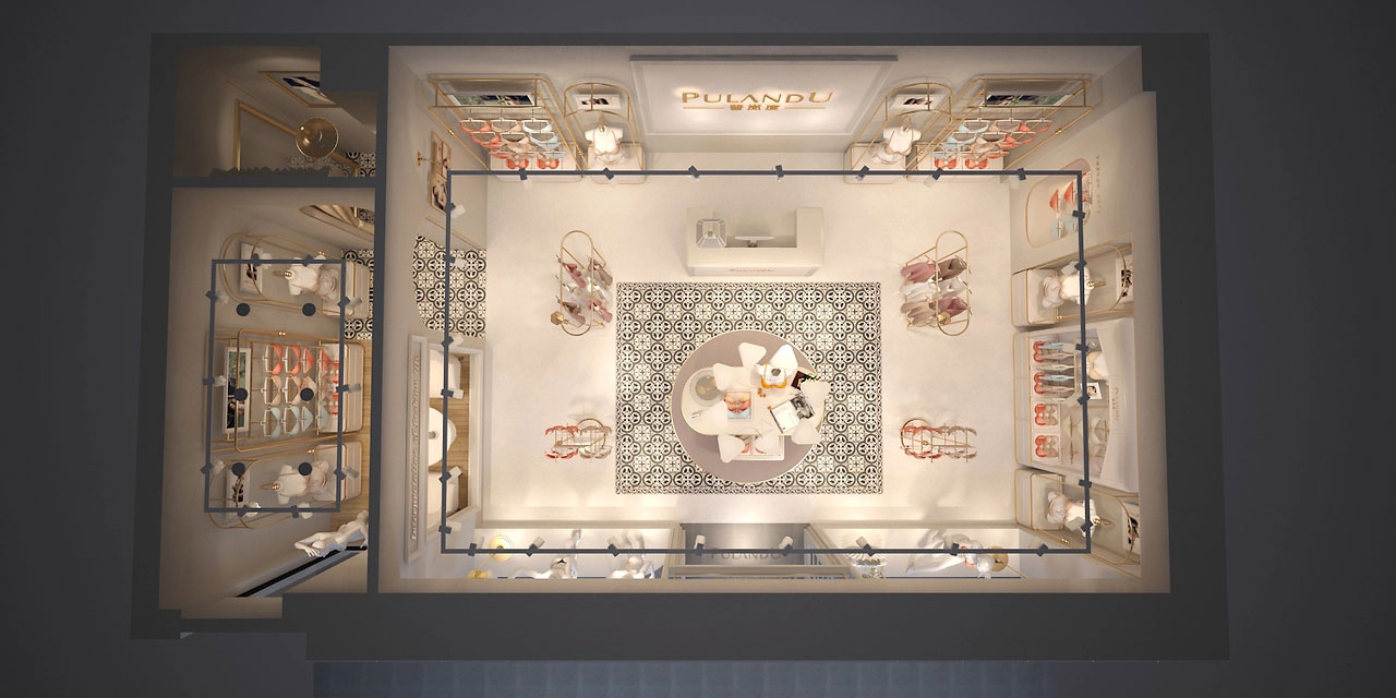 55平米驻马店内衣店装修设计效果图