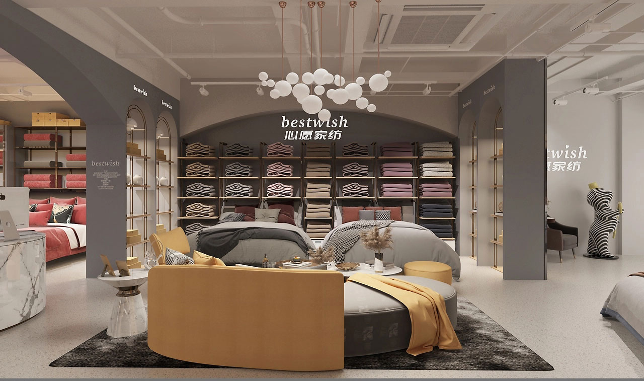 165平米驻马店家纺店面装修设计效果图