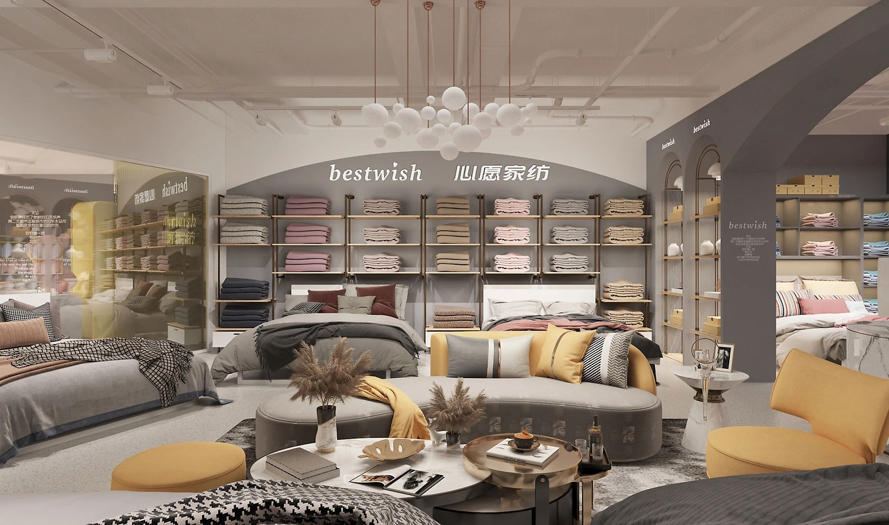 165平米驻马店家纺店面装修设计效果图