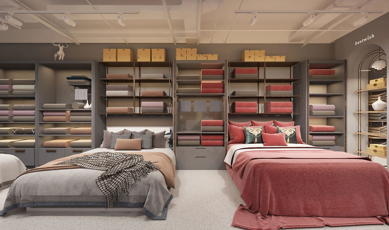 165平米驻马店家纺店面装修设计效果图