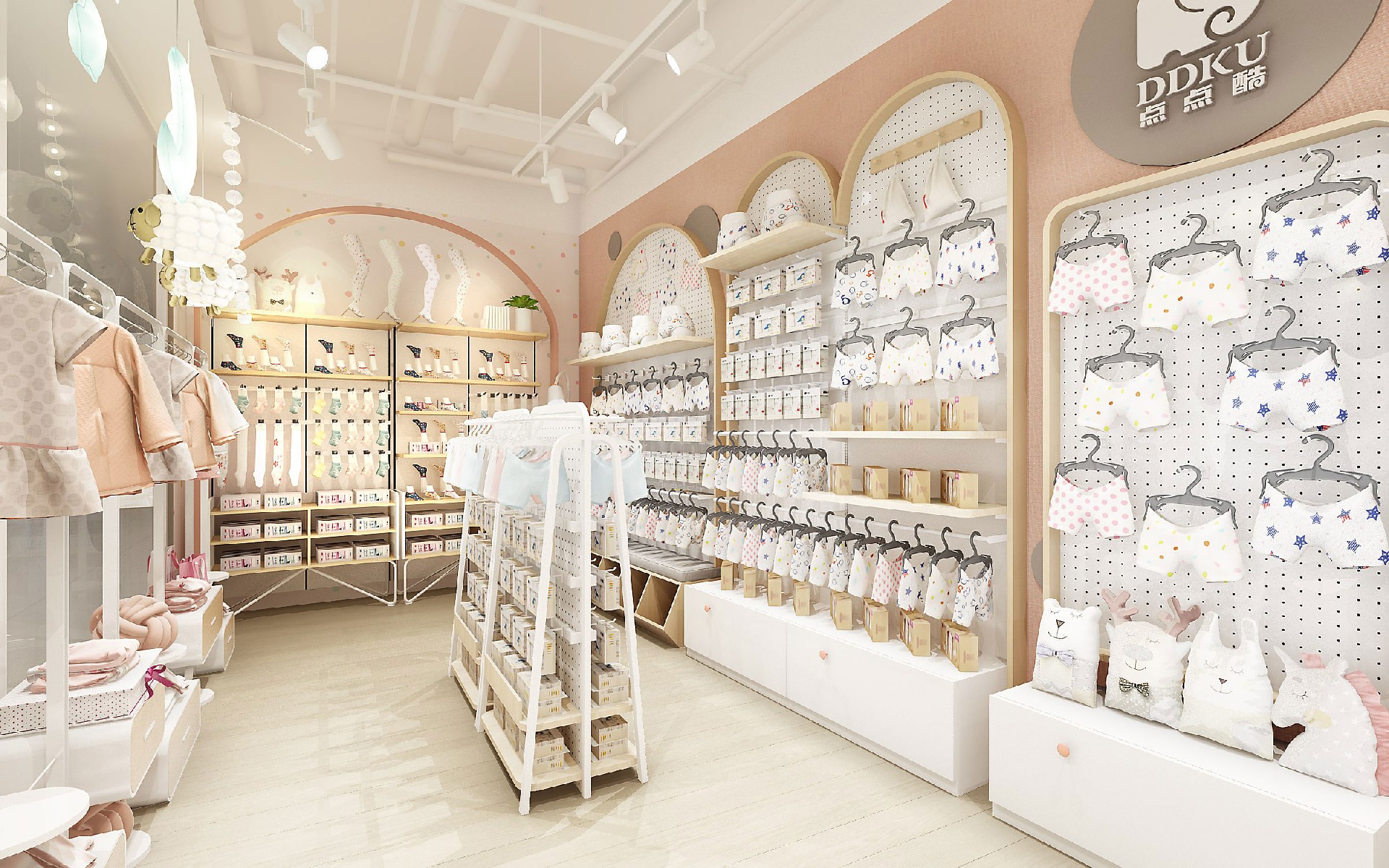 35平米驻马店母婴用品店装修设计效果图