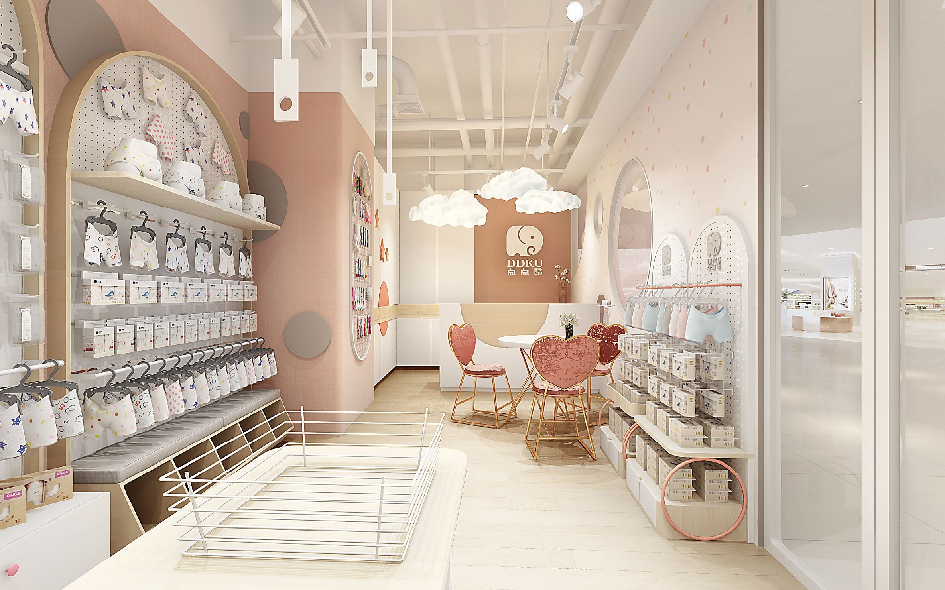 35平米驻马店母婴用品店装修设计效果图