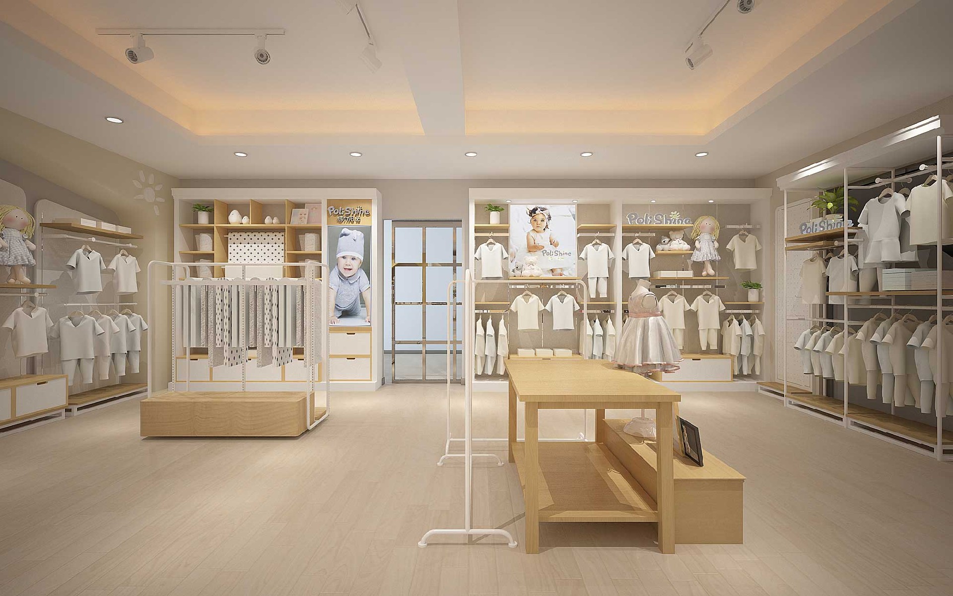 165平米驻马店婴童服装店装修设计效果图