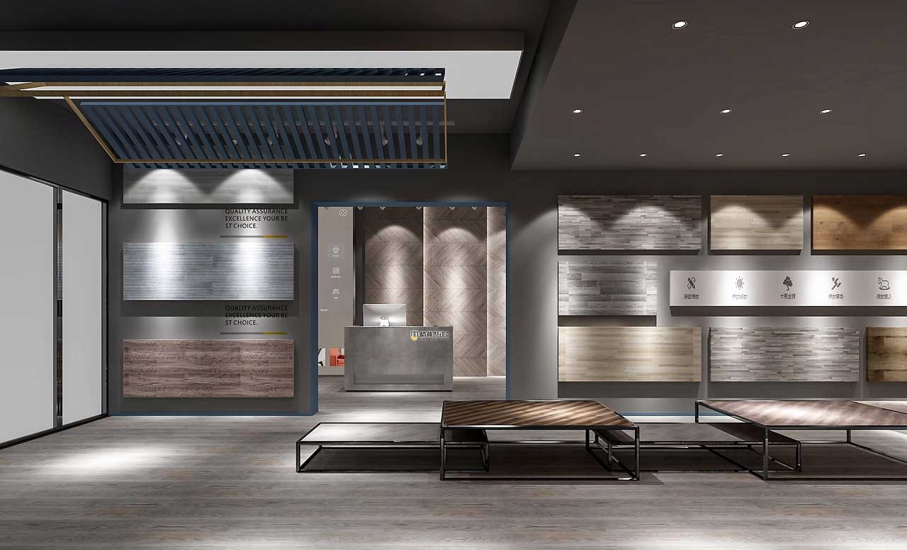 230平米驻马店地板专卖店装修设计效果图