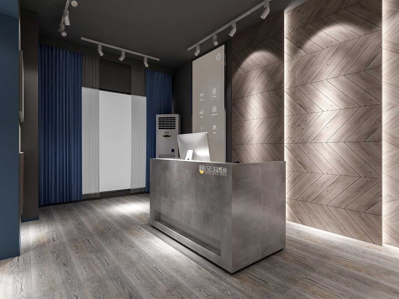 230平米驻马店地板专卖店装修设计效果图