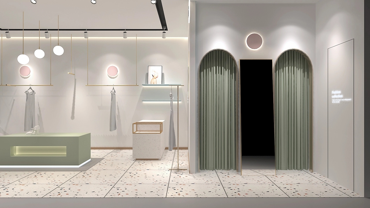 42平米驻马店女装专卖店装修设计效果图