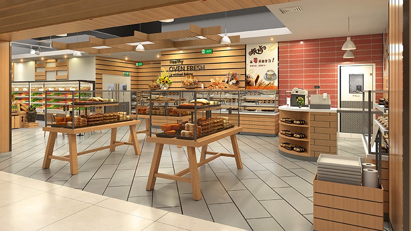 350平米驻马店生鲜超市装修设计效果图