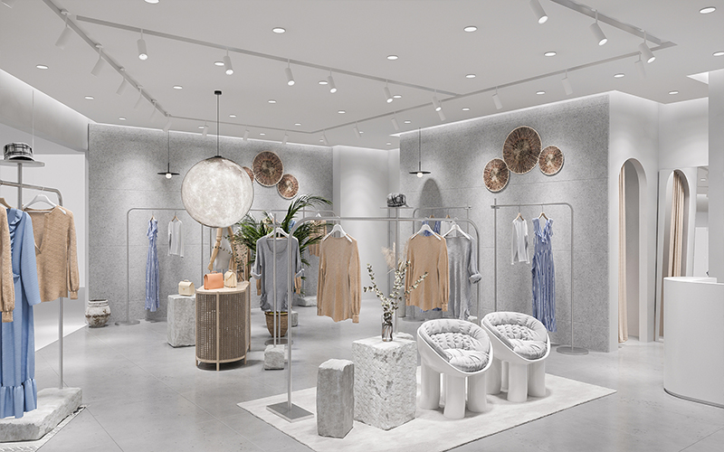 190平米驻马店商场服装店装修设计效果图