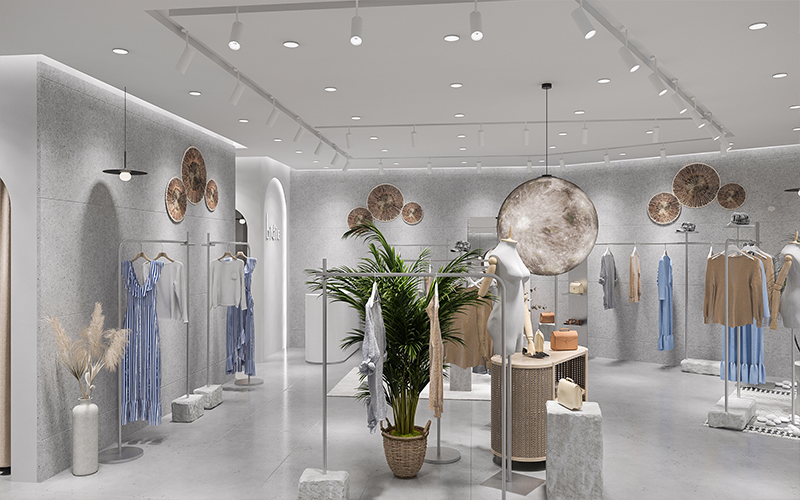 190平米驻马店商场服装店装修设计效果图