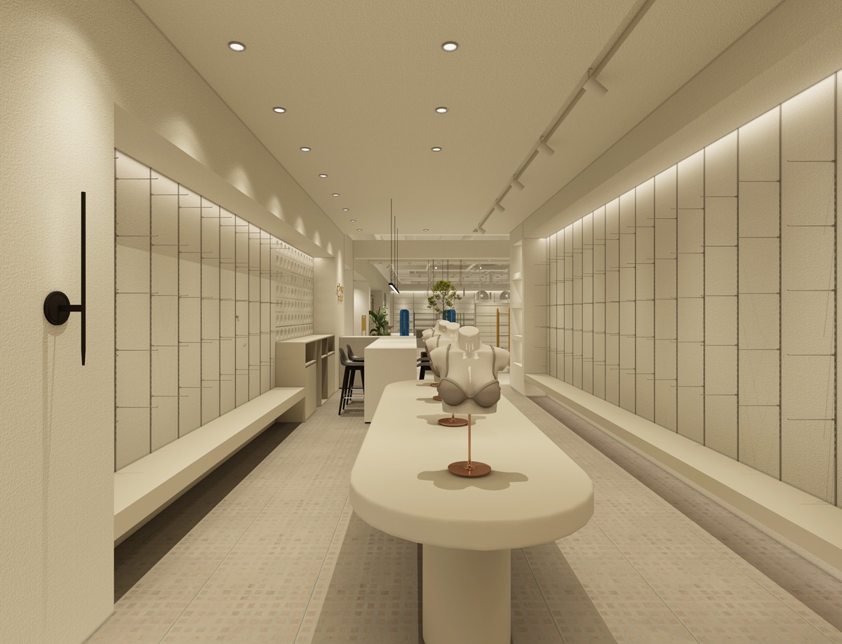 85平米驻马店女装店铺装修设计效果图