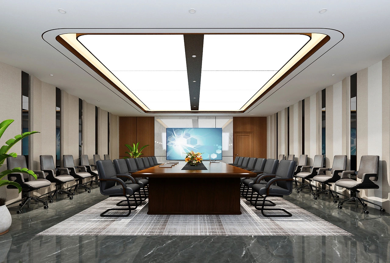 80平米驻马店会议室改造设计效果图