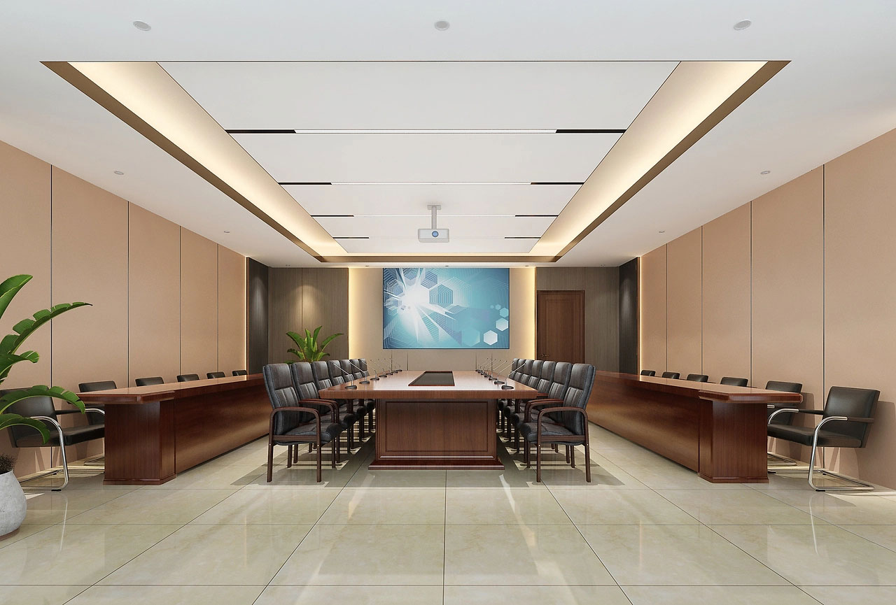 80平米驻马店会议室改造设计效果图