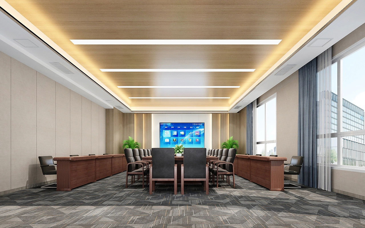 80平米驻马店会议室改造设计效果图