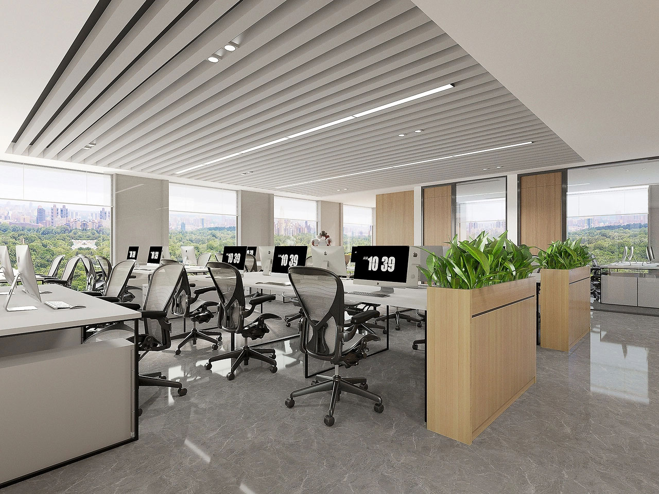 350平米驻马店办公室装修设计效果图