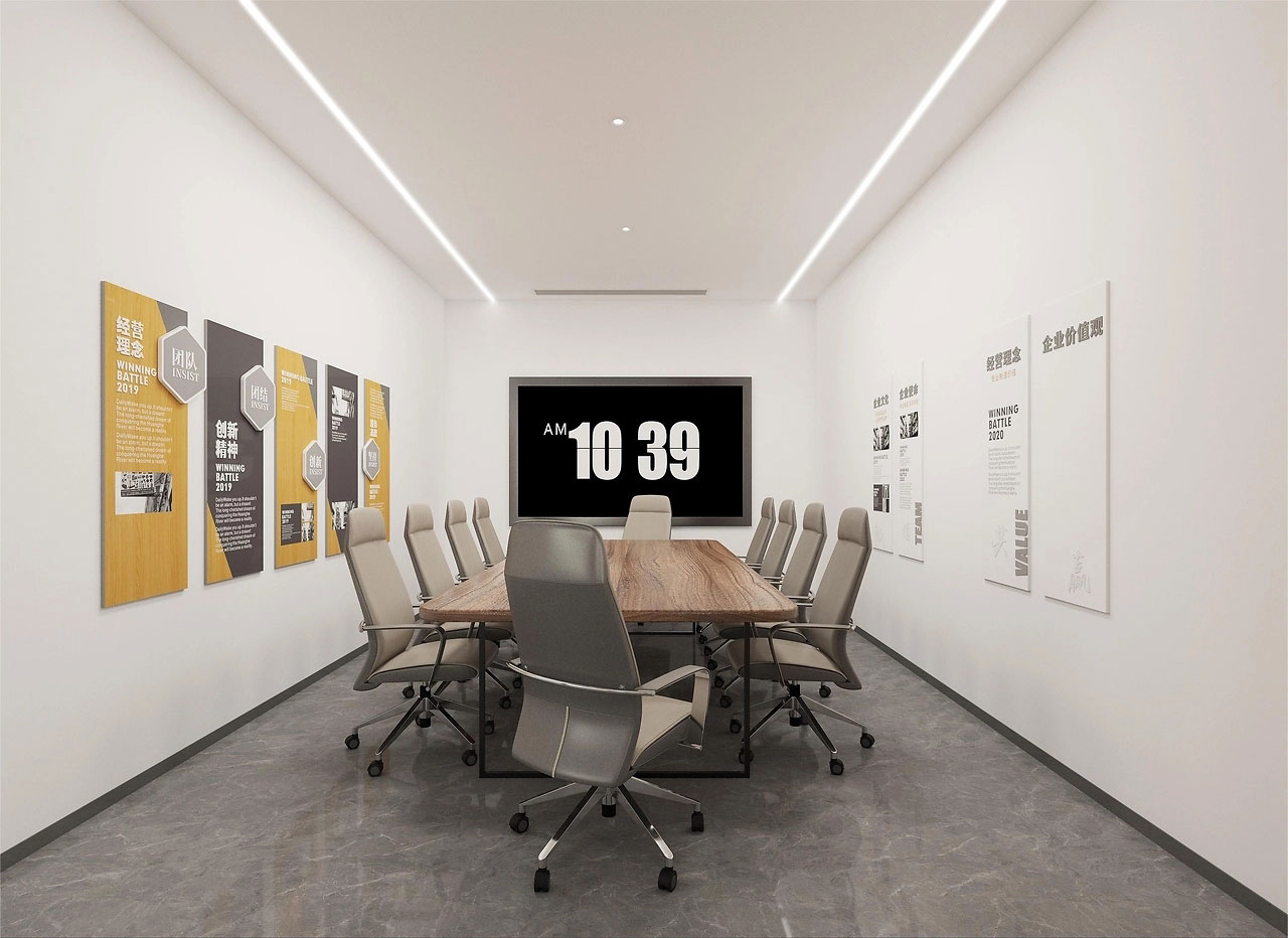 350平米驻马店办公室装修设计效果图