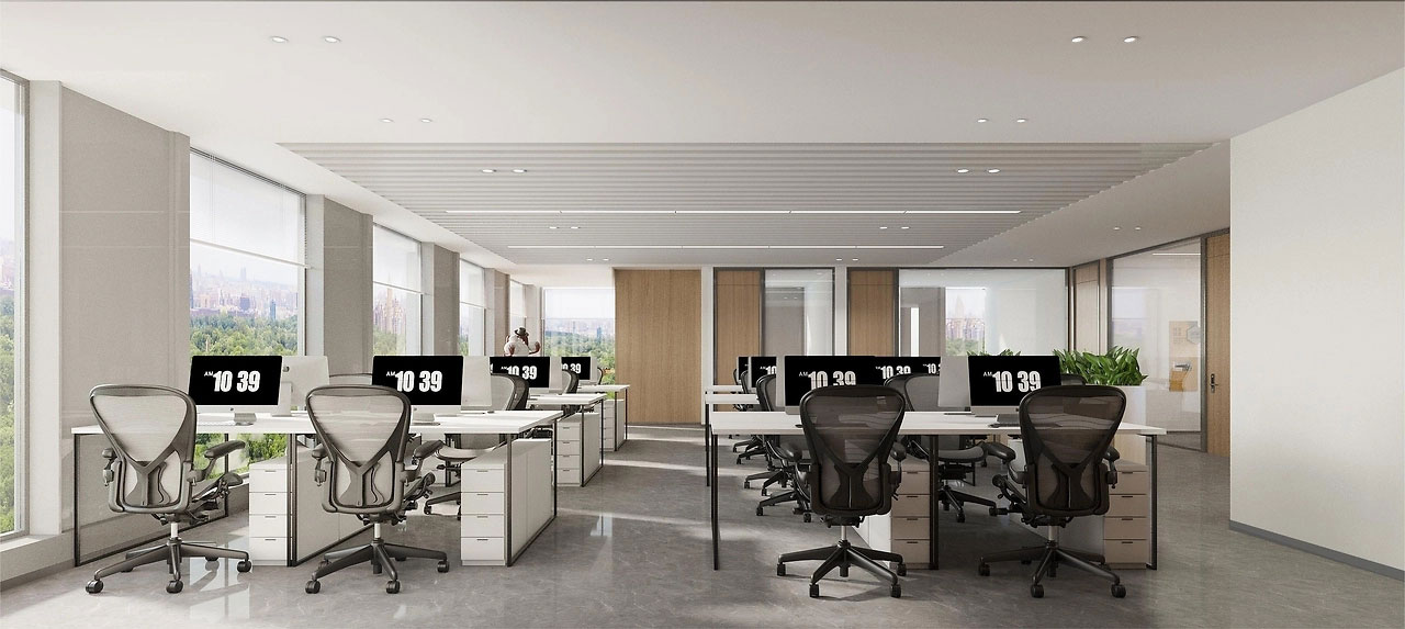 350平米驻马店办公室装修设计效果图