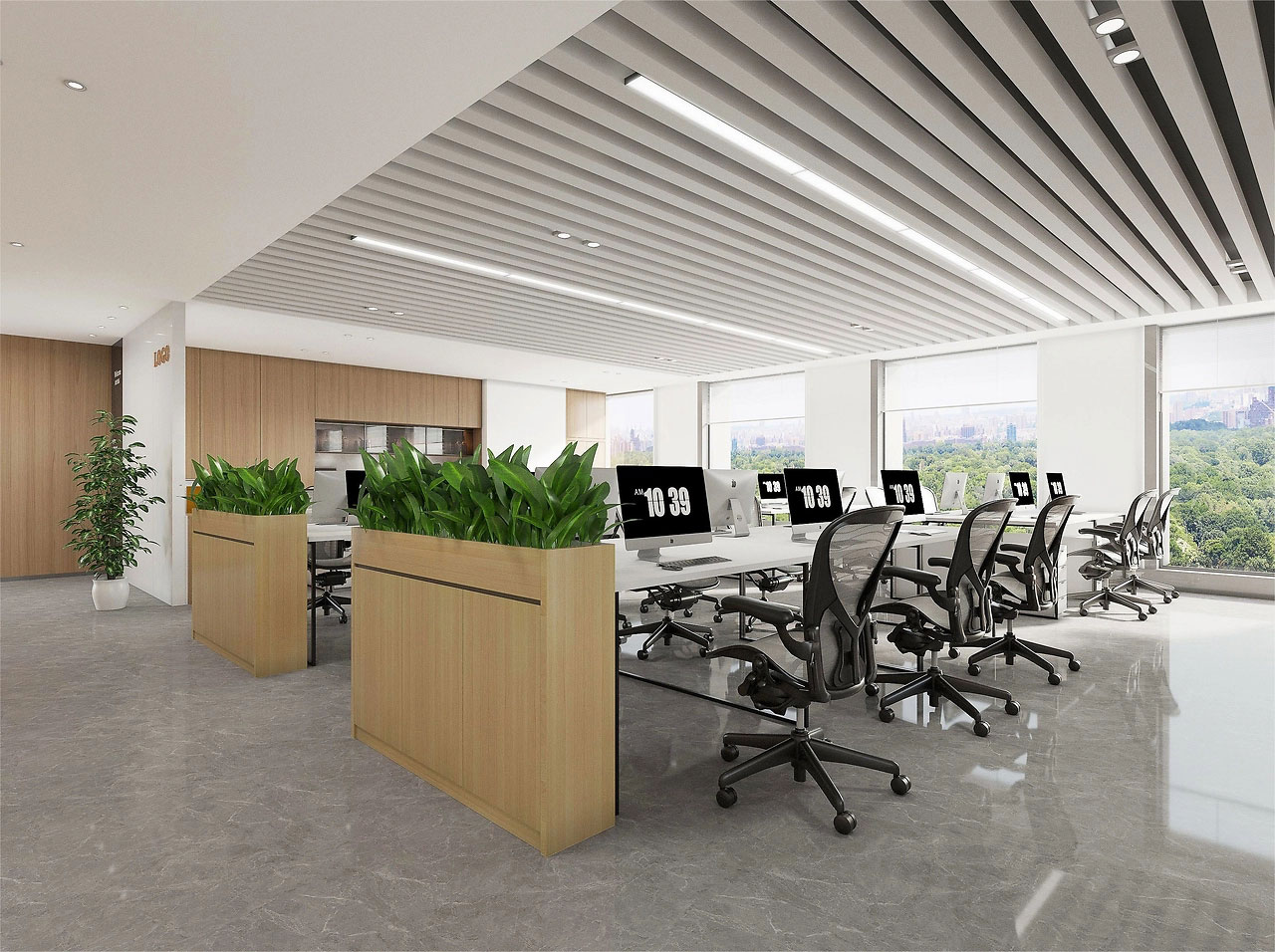 350平米驻马店办公室装修设计效果图