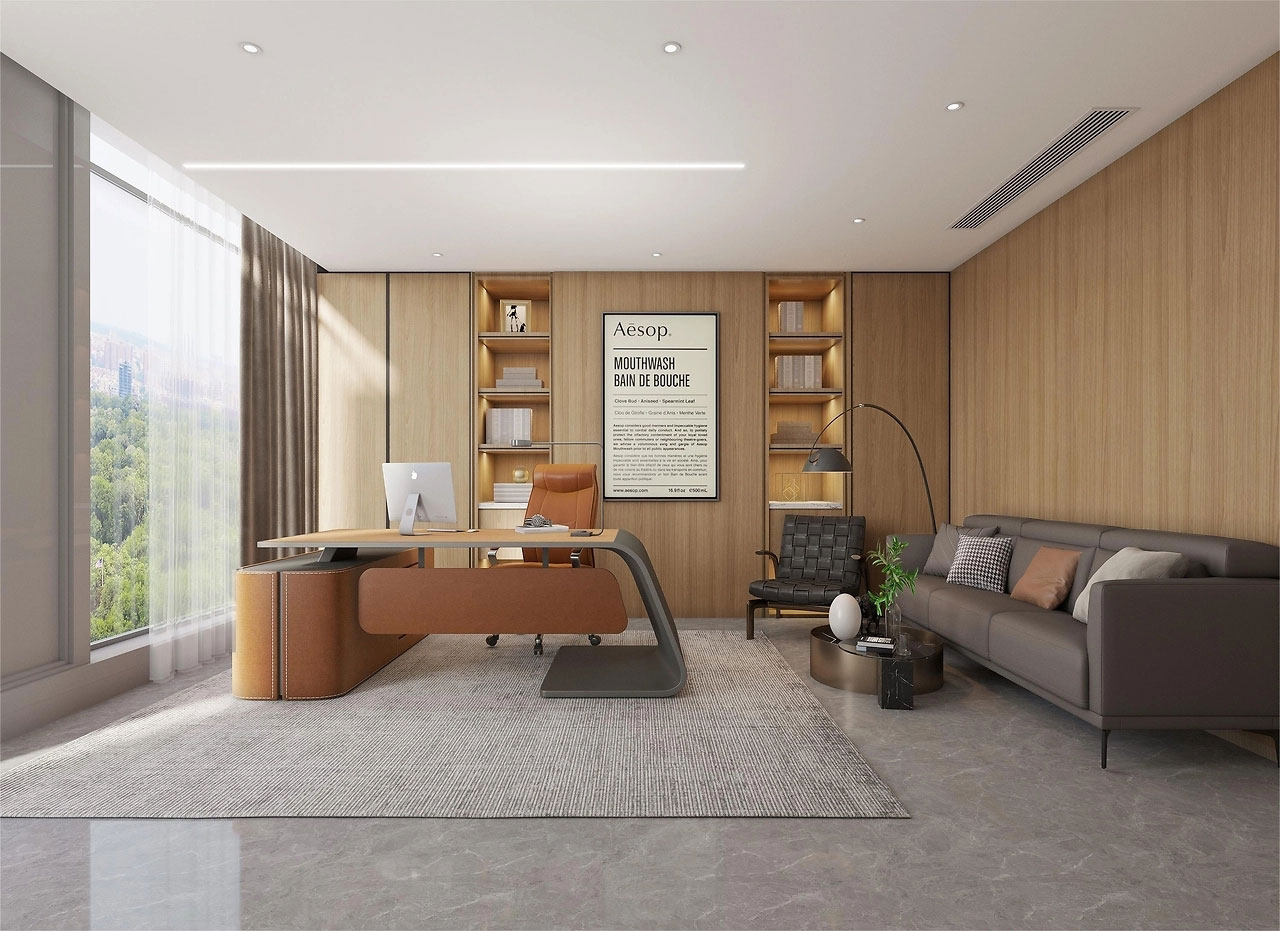 350平米驻马店办公室装修设计效果图